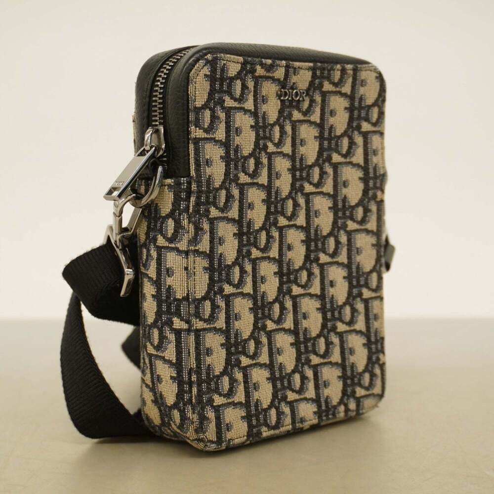 CHRISTIAN DIOR Black Canvas Trotter Shoulder Bag - Picture 2 of 8